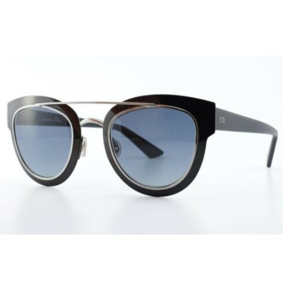 Dior CHROMIC fancy black metal wire hybrid aviator outlined cat eye sunglasses - Picture 1 of 7